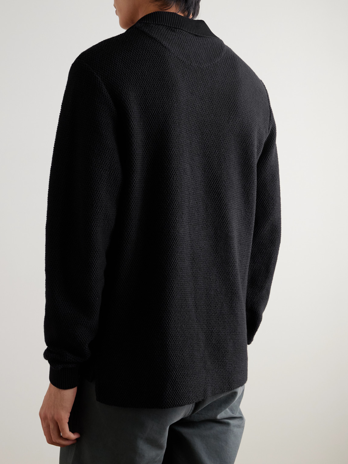 Mr P. - Honeycomb-Knit Cotton Polo Shirt