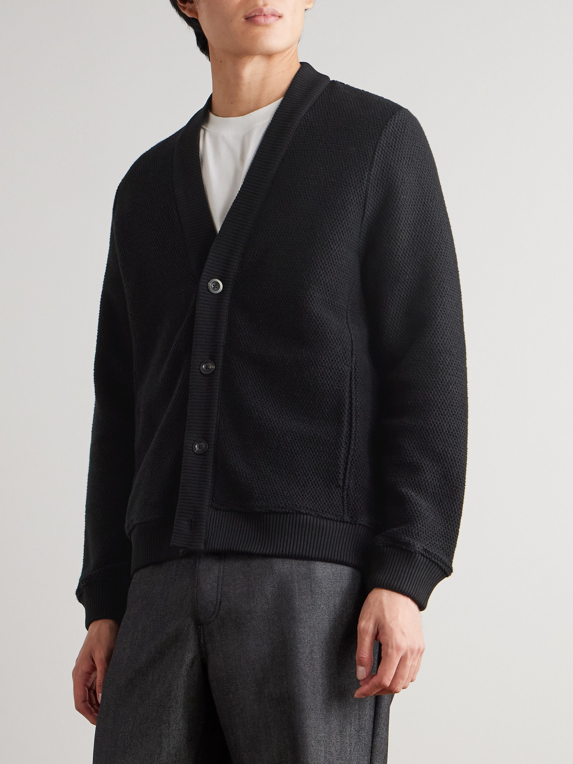  Mr P. - Cotton Cardigan - Men - Black - Xs 