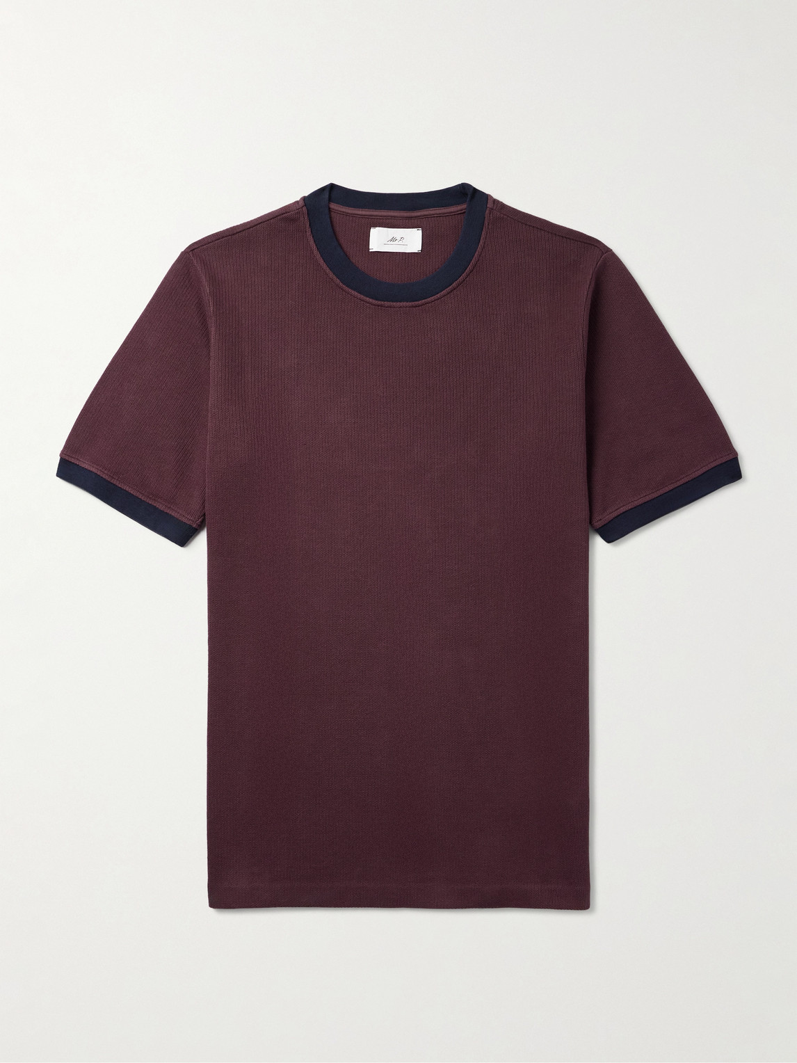 MR P. Two-Tone Organic Cotton-Jersey T-Shirt - Men
