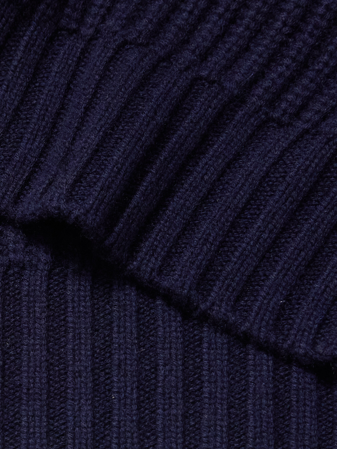 Mr P. - Ribbed Wool And Cashmere-Blend Half-Zip Sweater