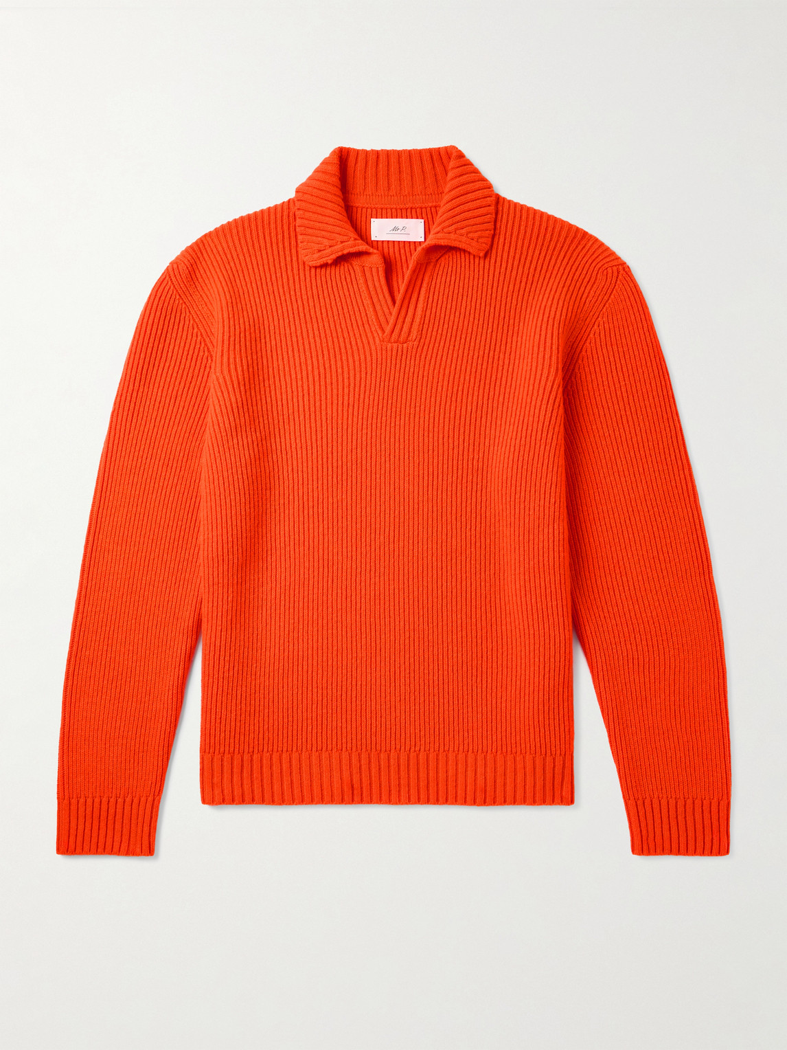 MR P. Ribbed Merino Wool Polo Shirt - Men