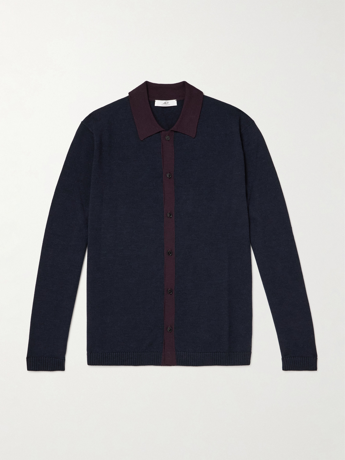 MR P. Two-Tone Merino Wool Shirt - Men