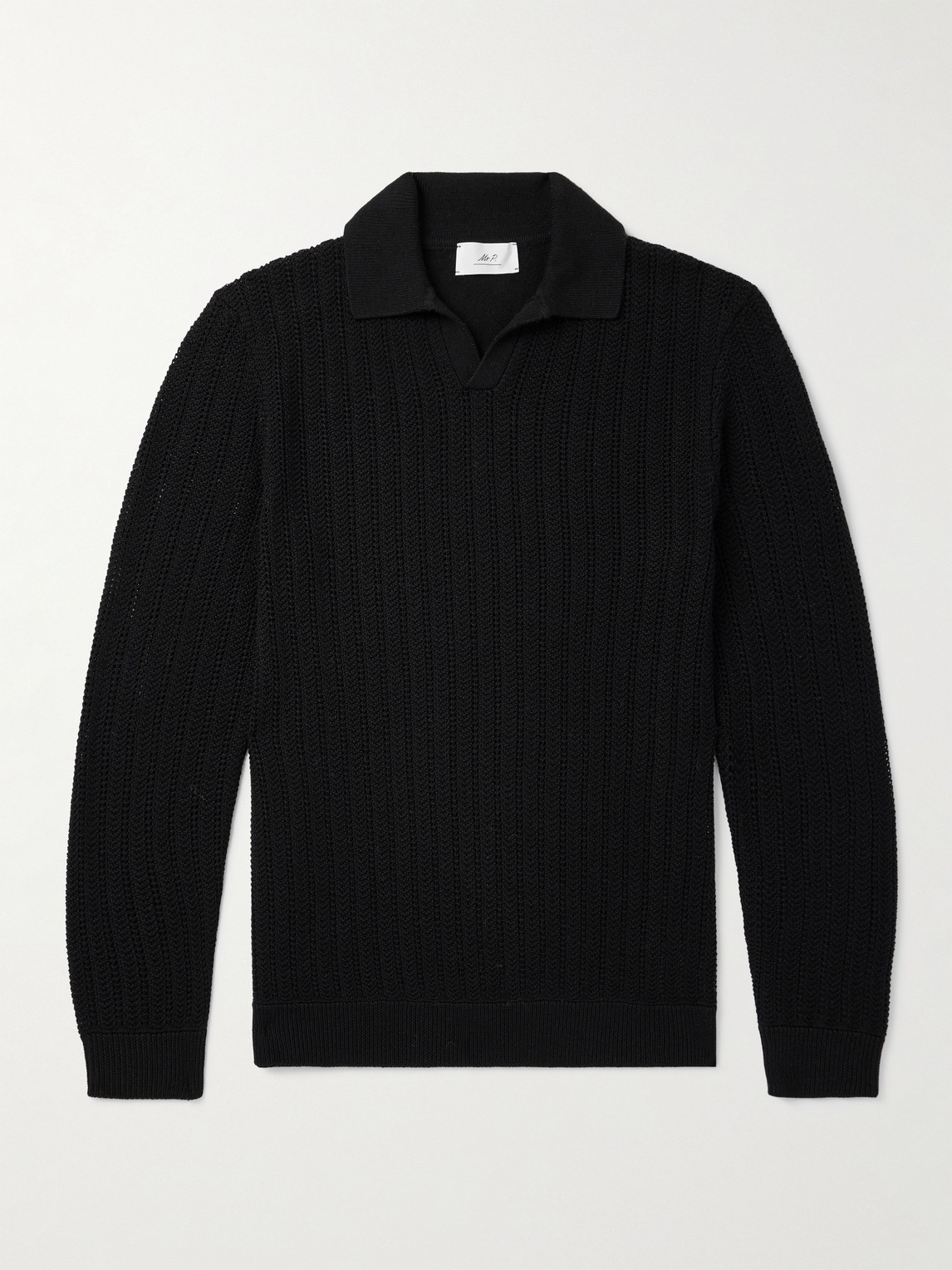 MR P. Open-Knit Wool Polo Shirt - Men