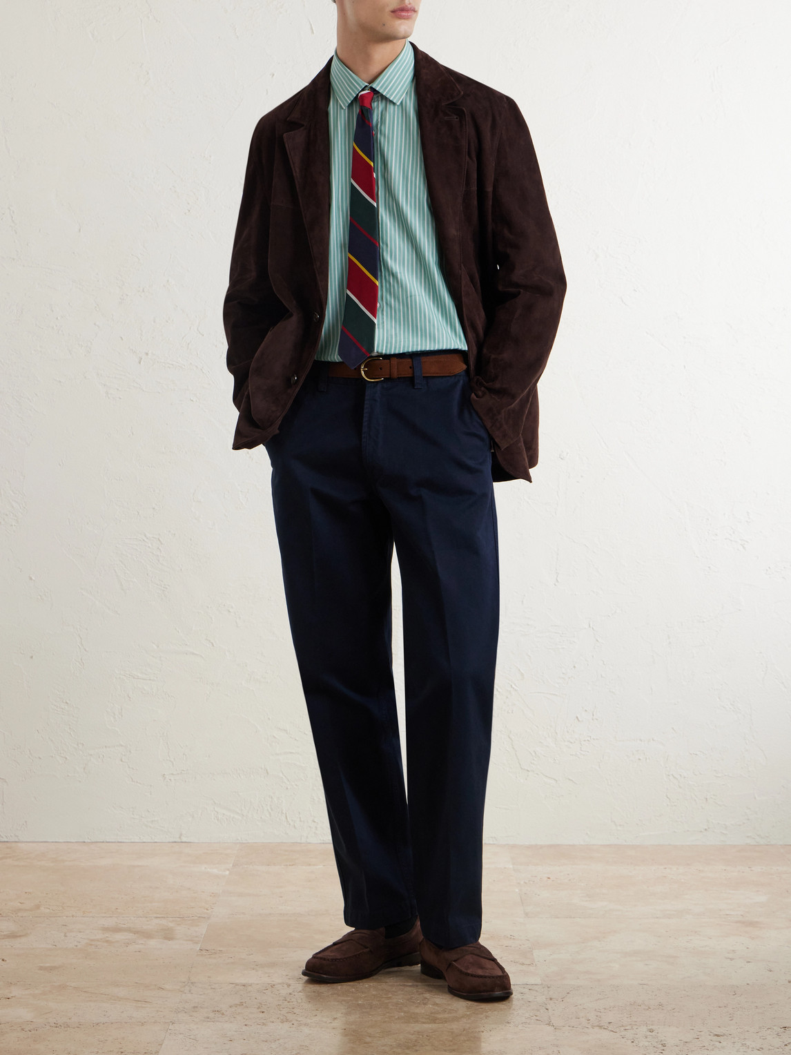 Drake's Straight-Leg Cotton Trousers - Men | Thumbnail 2 Drake's Straight-Leg Cotton Trousers - Men | Thumbnail 2