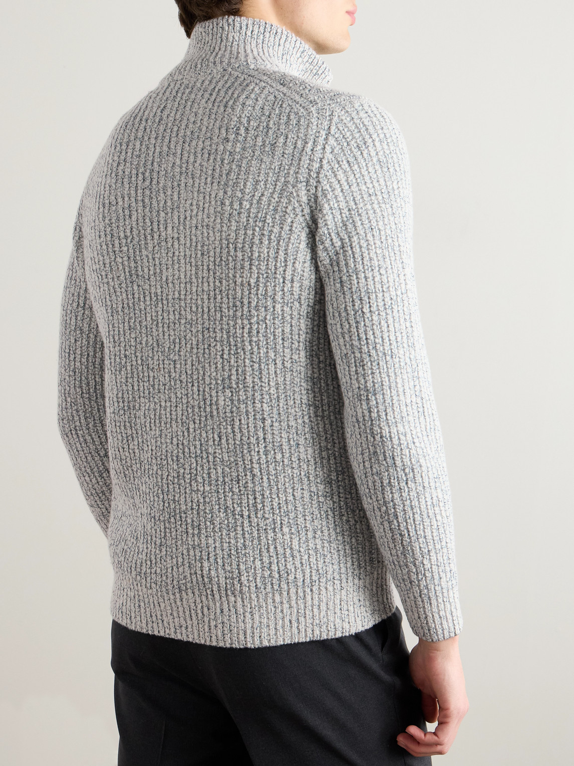 Brunello Cucinelli Virgin Wool-blend Sweatshirt In Gray