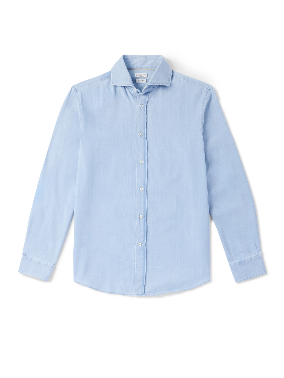 Cutaway-Collar Cotton-Chambray Shirt