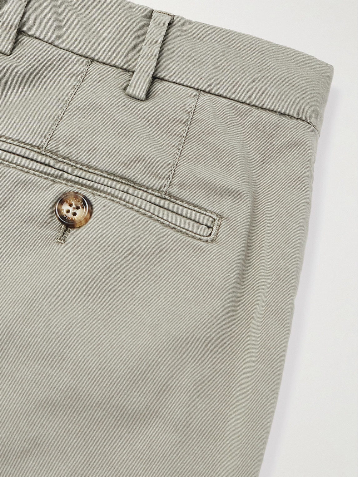 Brunello Cucinelli Tapered Cotton-blend Twill Trousers