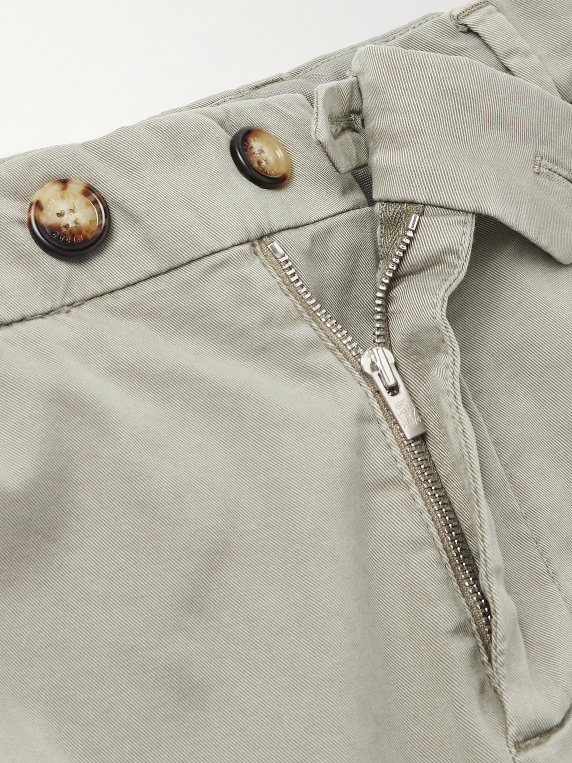 Brunello Cucinelli Tapered Cotton-blend Twill Trousers