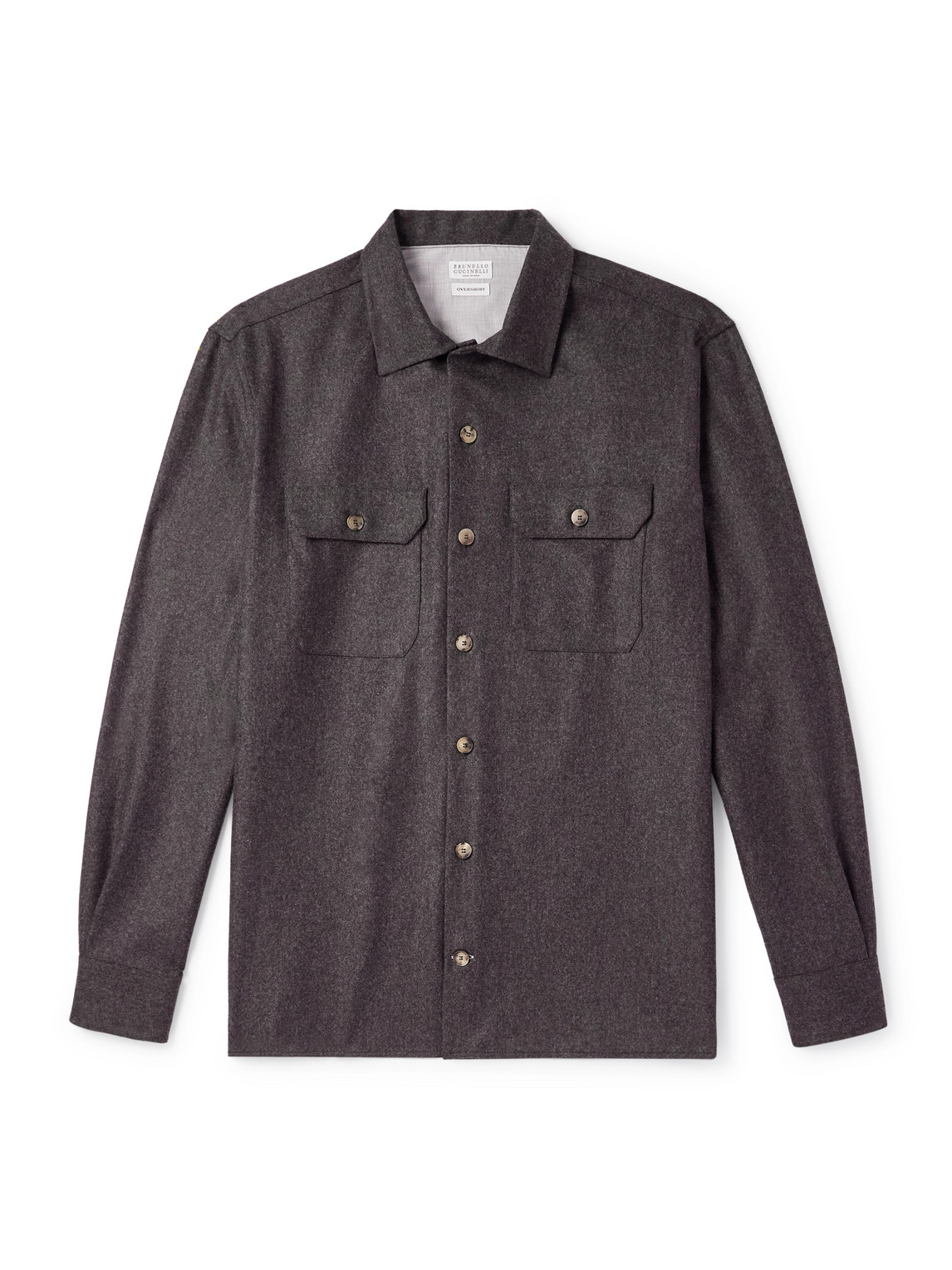 Brunello Cucinelli Wool Overshirt In Black