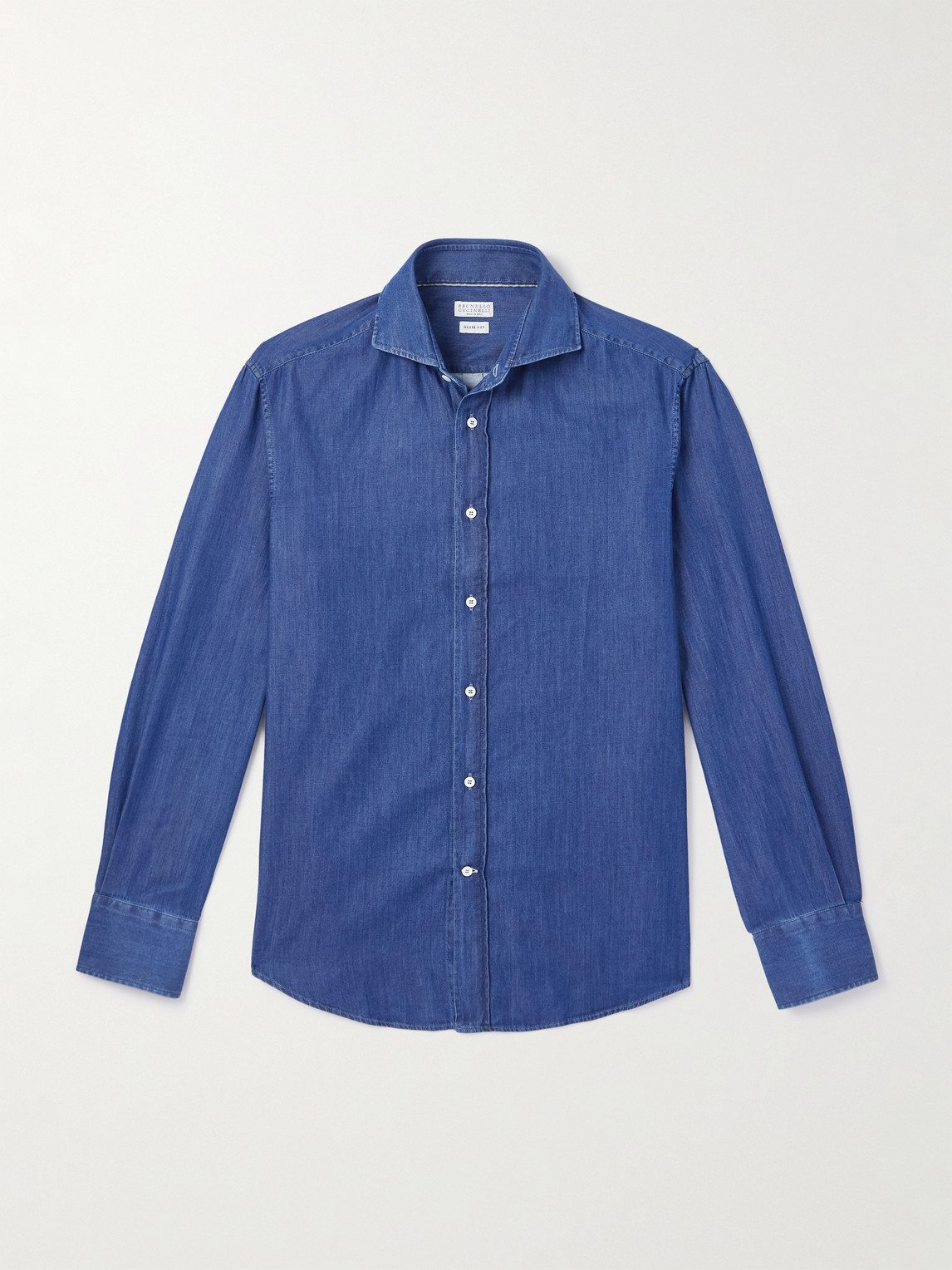 Brunello Cucinelli lim-Fit Cutaway-Collar Cotton hirt - Men