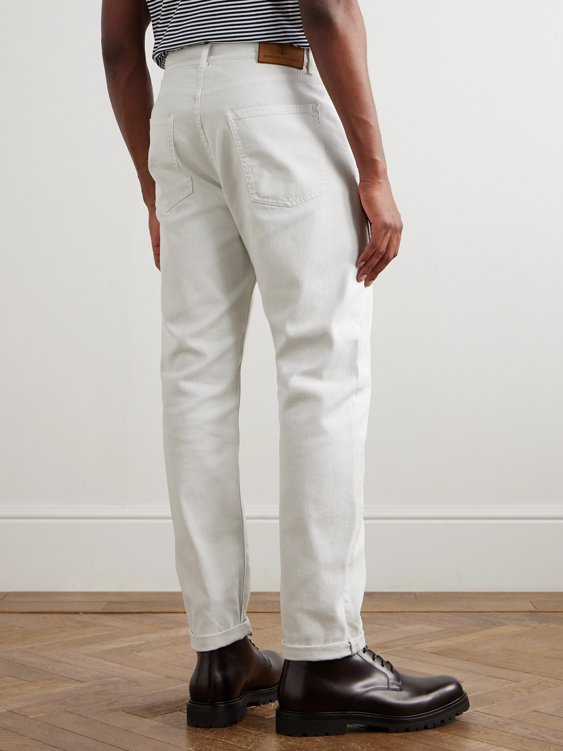 Brunello Cucinelli Slim-fit Jeans In White