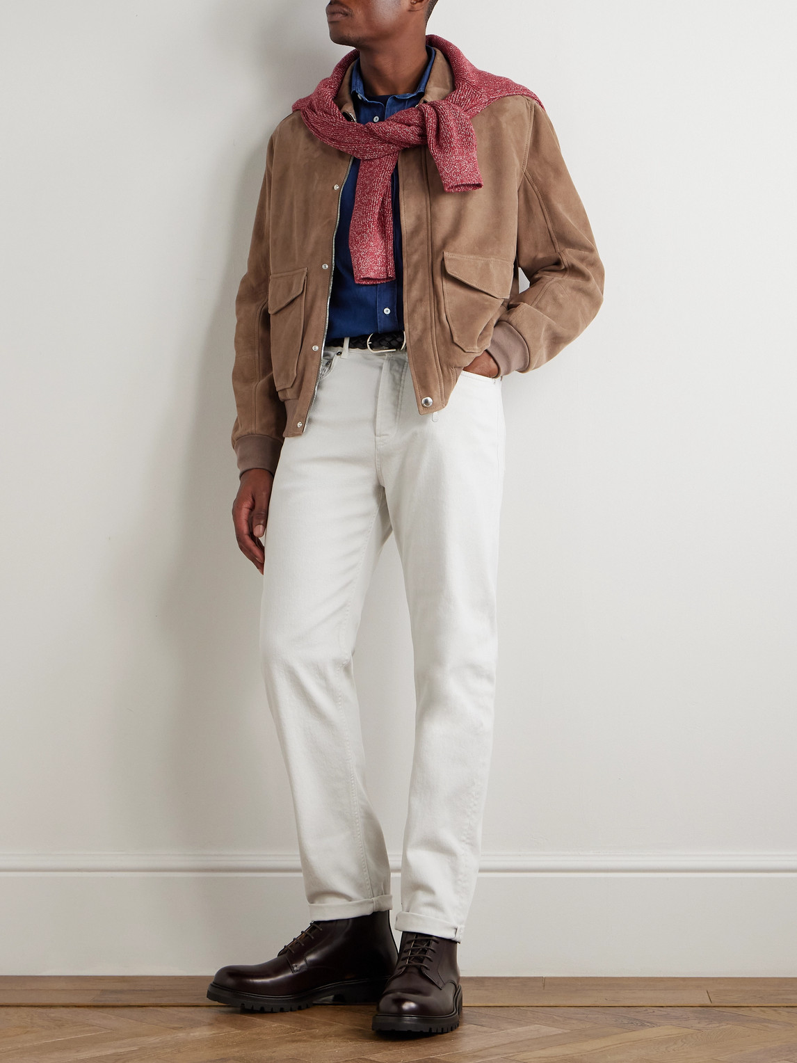 Brunello Cucinelli Slim-fit Jeans In White