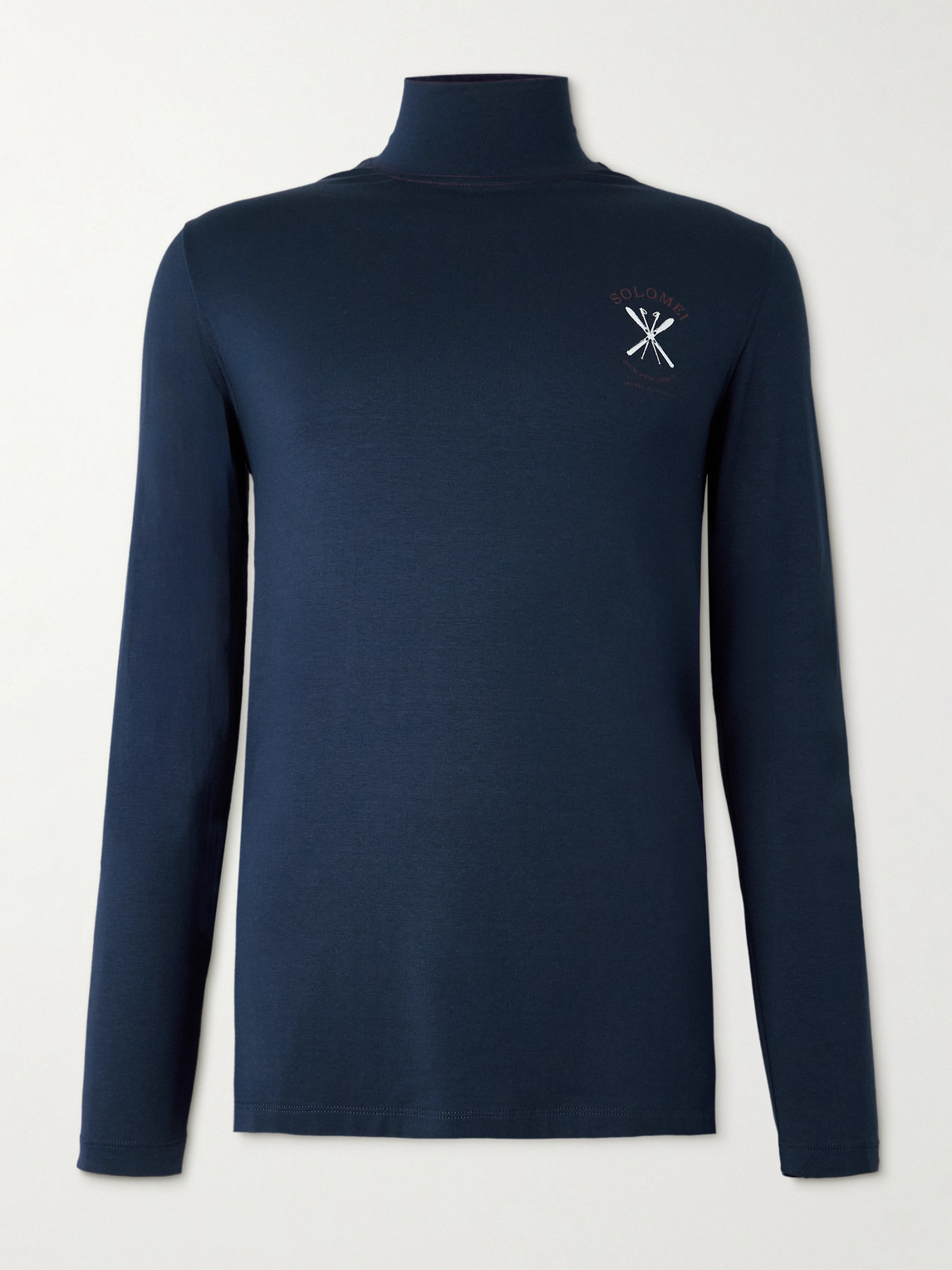 Brunello Cucinelli lim-Fit Logo-Print tretch-ilk Jersey Base Layer - Men