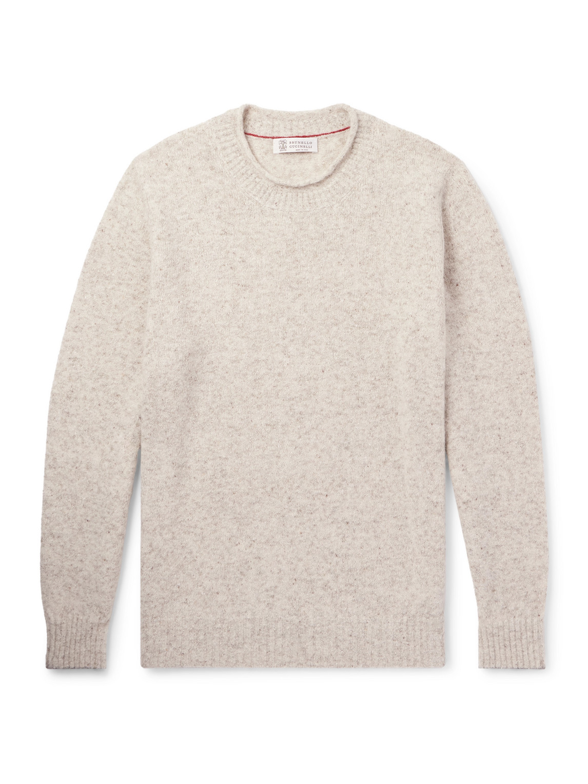 Brunello Cucinelli Ribbed-knit Sweater In Gray