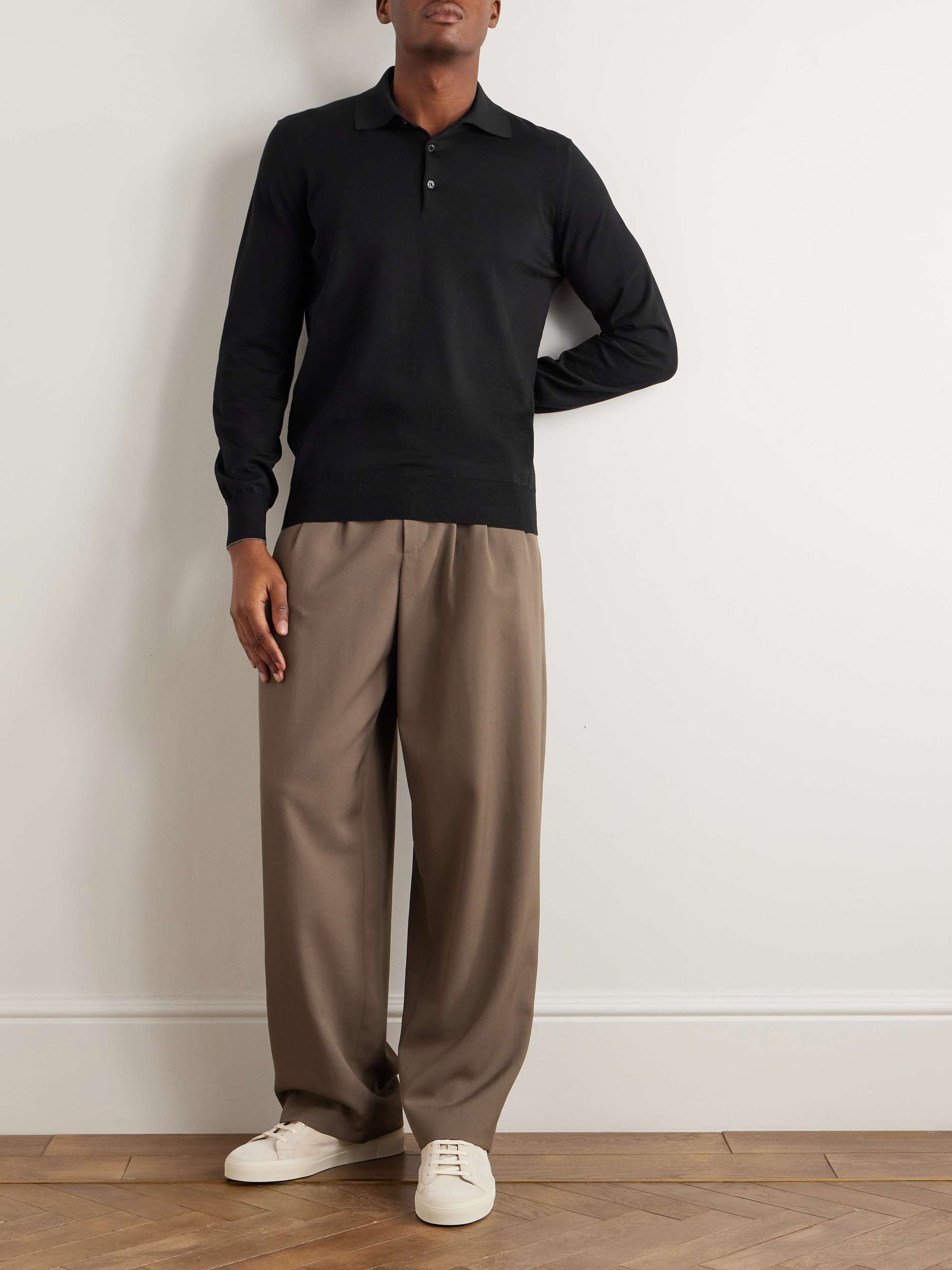 BRUNELLO CUCINELLI Knitted Cotton Polo Shirt