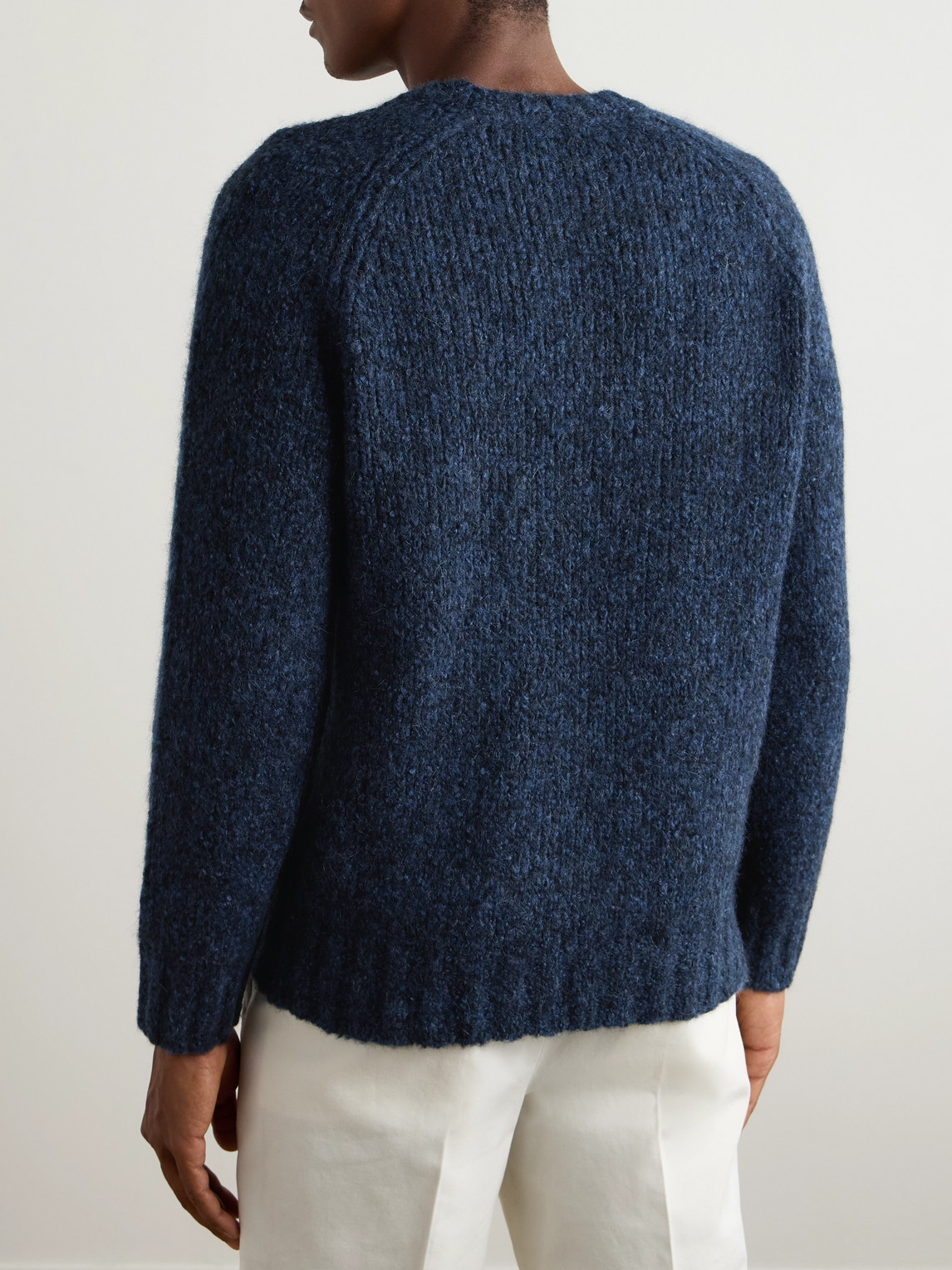 Brunello Cucinelli Alpaca-blend Sweater In Blue