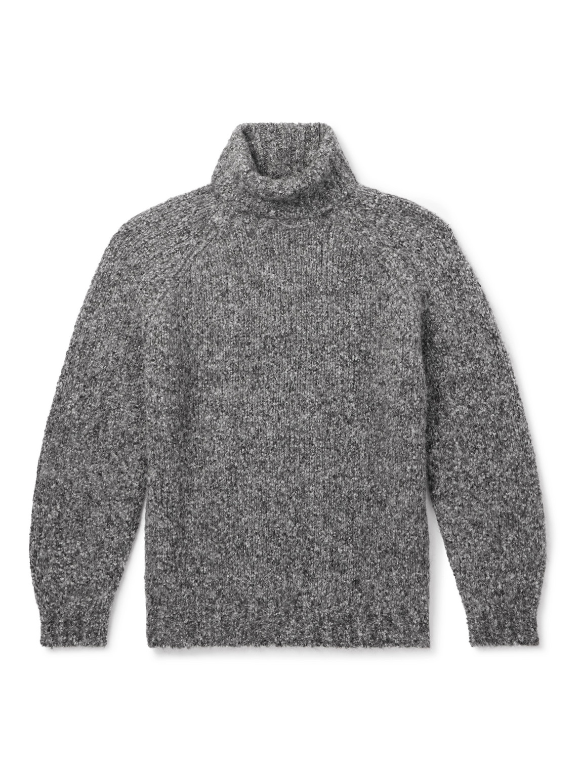 Ribbed Alpaca-Blend Rollneck Sweater