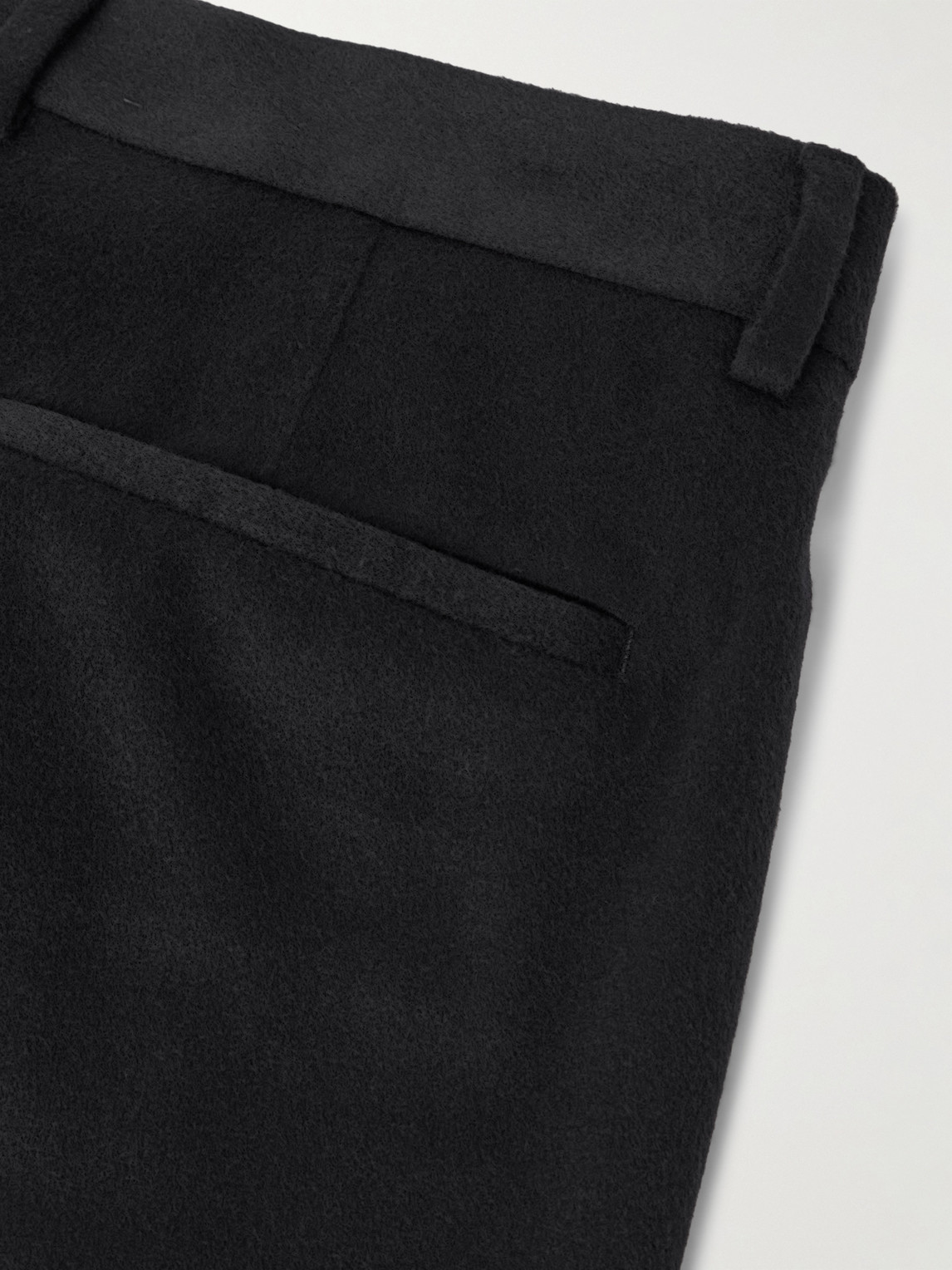 Brunello Cucinelli Straight-leg Pleated Wool And Cashmere-blend Flannel Suit Trousers In Black