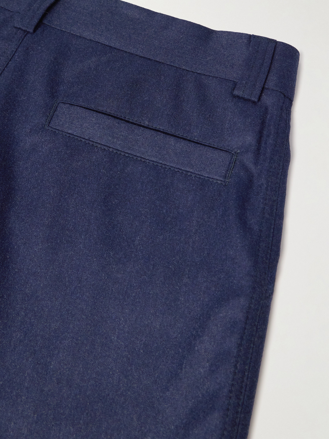 Brunello Cucinelli Wide-leg Virgin Wool-felt Trousers In Blue