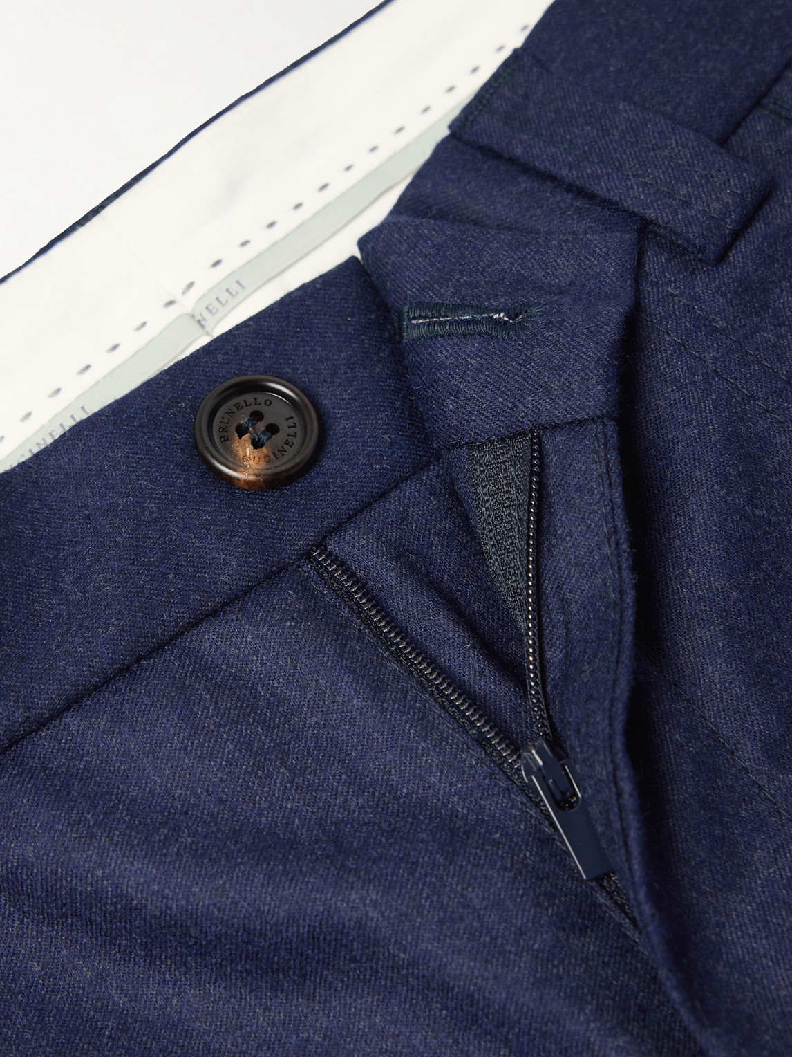 Brunello Cucinelli Wide-leg Virgin Wool-felt Trousers In Blue