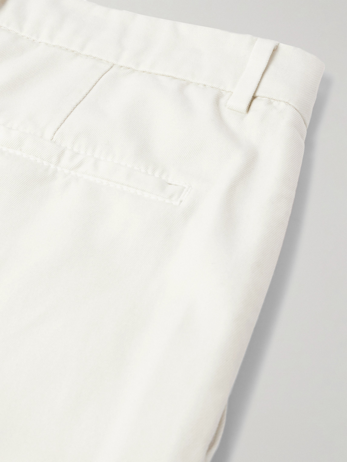 Brunello Cucinelli Straight-leg Pleated Cotton-twill Trousers