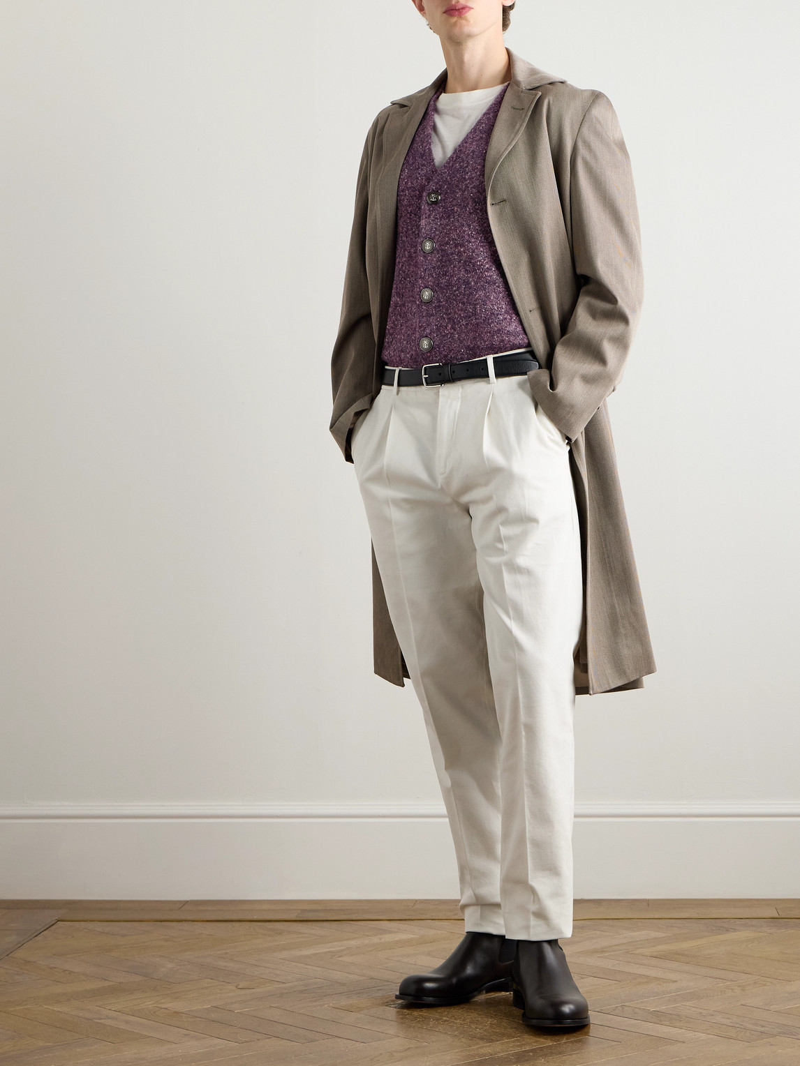 Brunello Cucinelli Straight-leg Pleated Cotton-twill Trousers