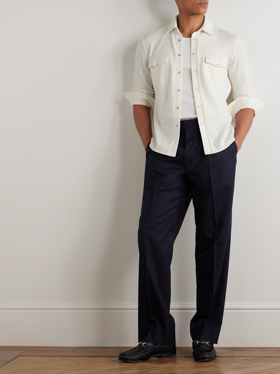 Brunello Cucinelli Men Shirt Jacket In White