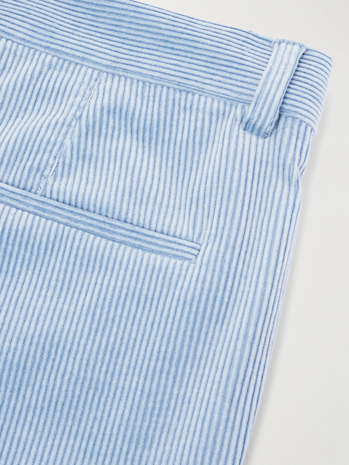 Brunello Cucinelli Straight-leg Pleated Stretch Cotton And Cashmere-blend Corduroy Suit Trousers
