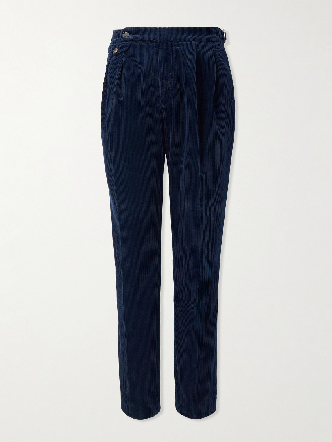 Brunello Cucinelli Straight-Leg Pleated Cotton-Corduroy Trousers - Men