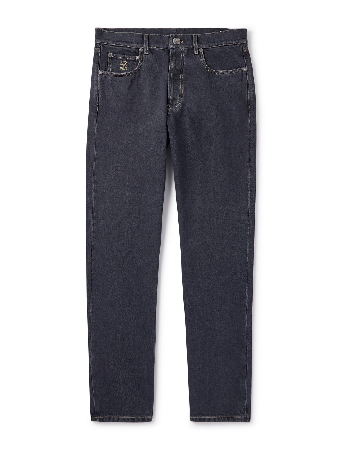 Brunello Cucinelli Straight-leg Jeans In Black