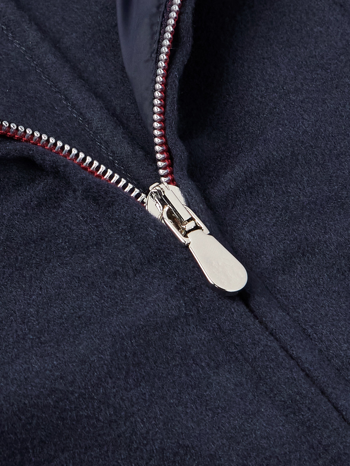 Brunello Cucinelli Cashmere Bomber Jacket In Blue