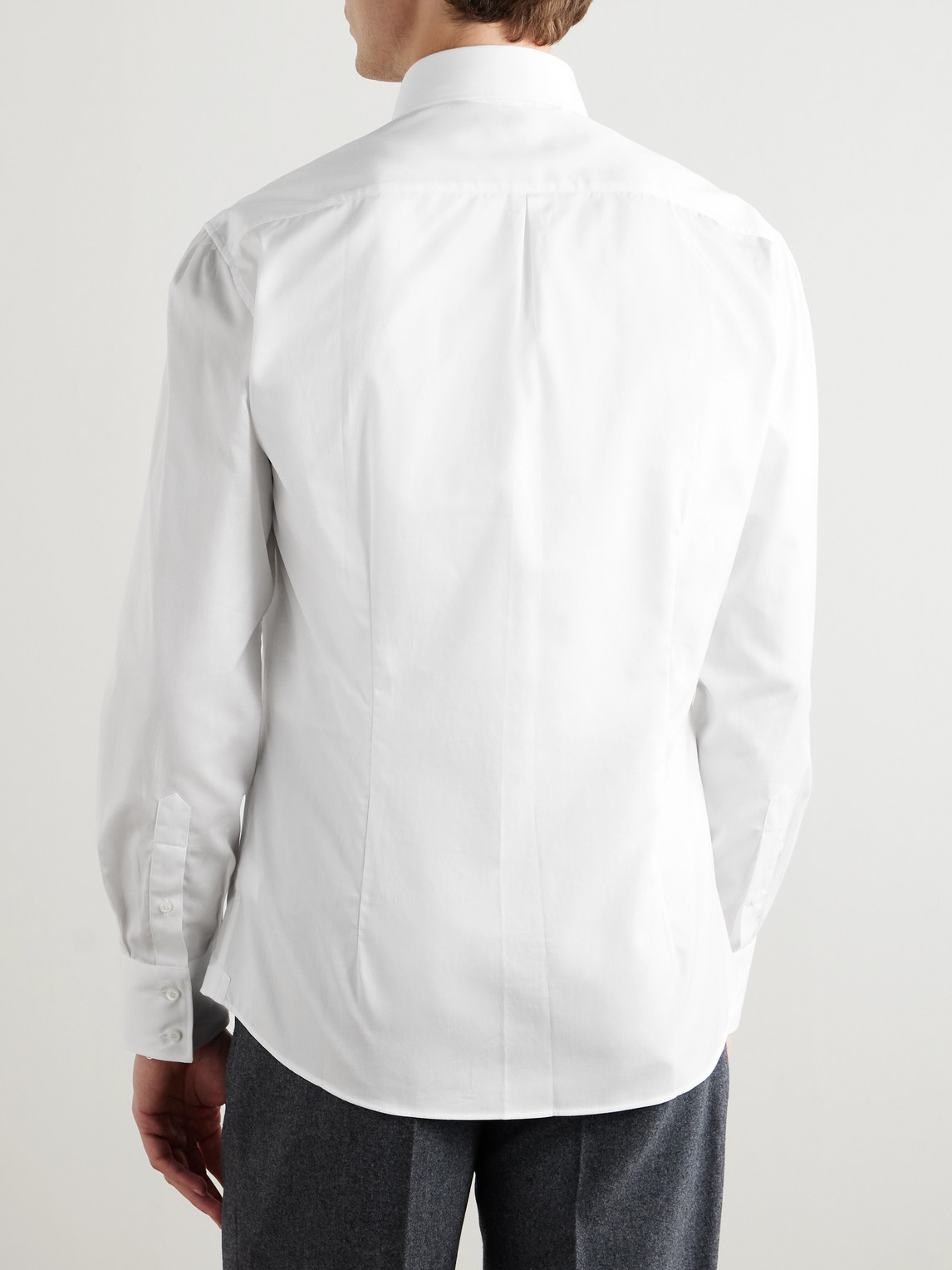 Brunello Cucinelli Poplin Shirt In White