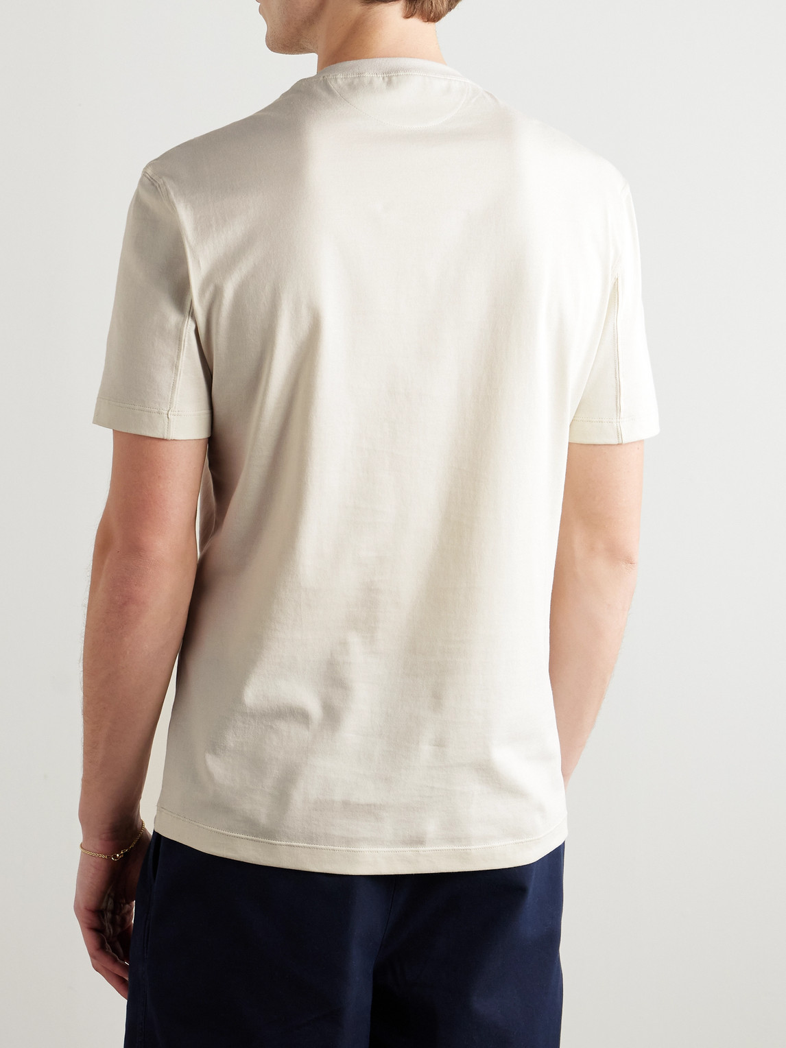 Brunello Cucinelli Slim-fit Cotton-jersey T-shirt In White