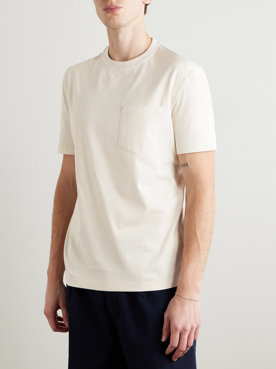 Brunello Cucinelli Slim-fit Cotton-jersey T-shirt In White