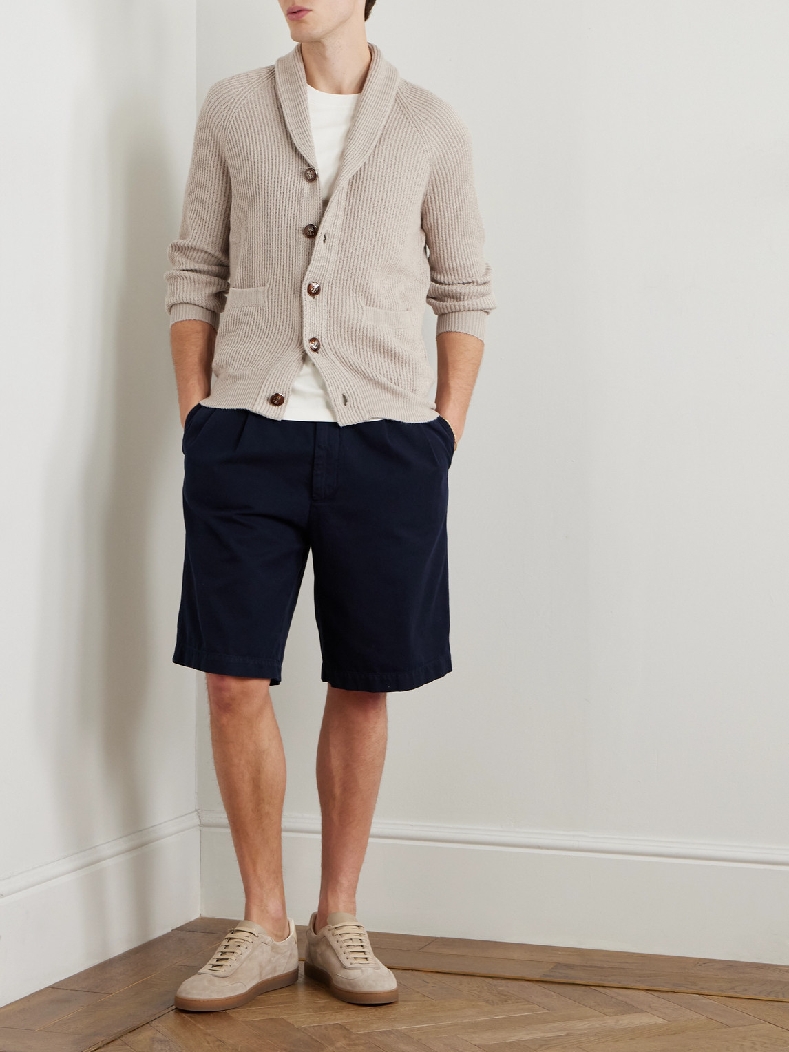 Brunello Cucinelli Slim-fit Cotton-jersey T-shirt In White