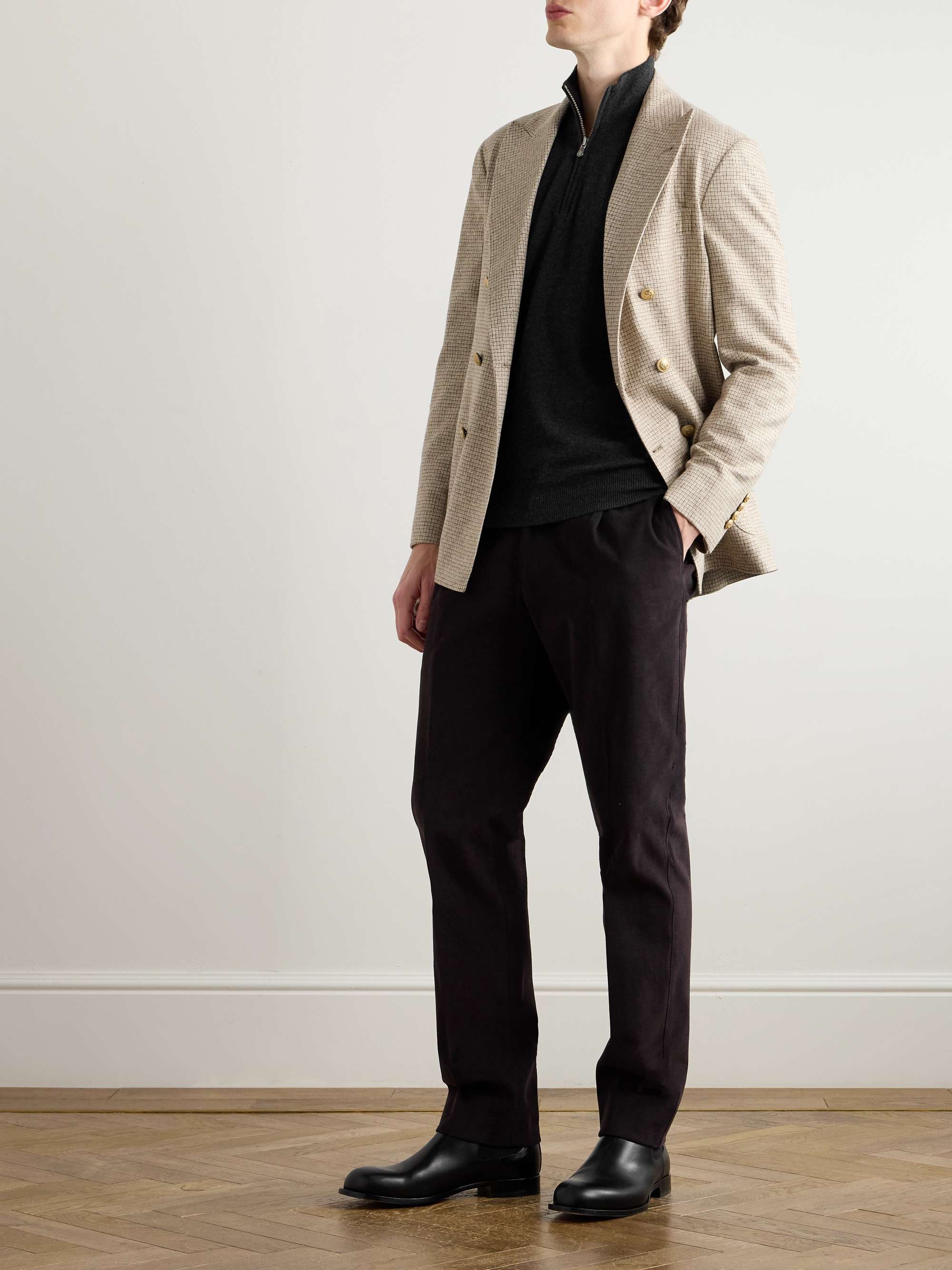 BRUNELLO CUCINELLI カシミヤ ハーフジップ セーター | ミスター
