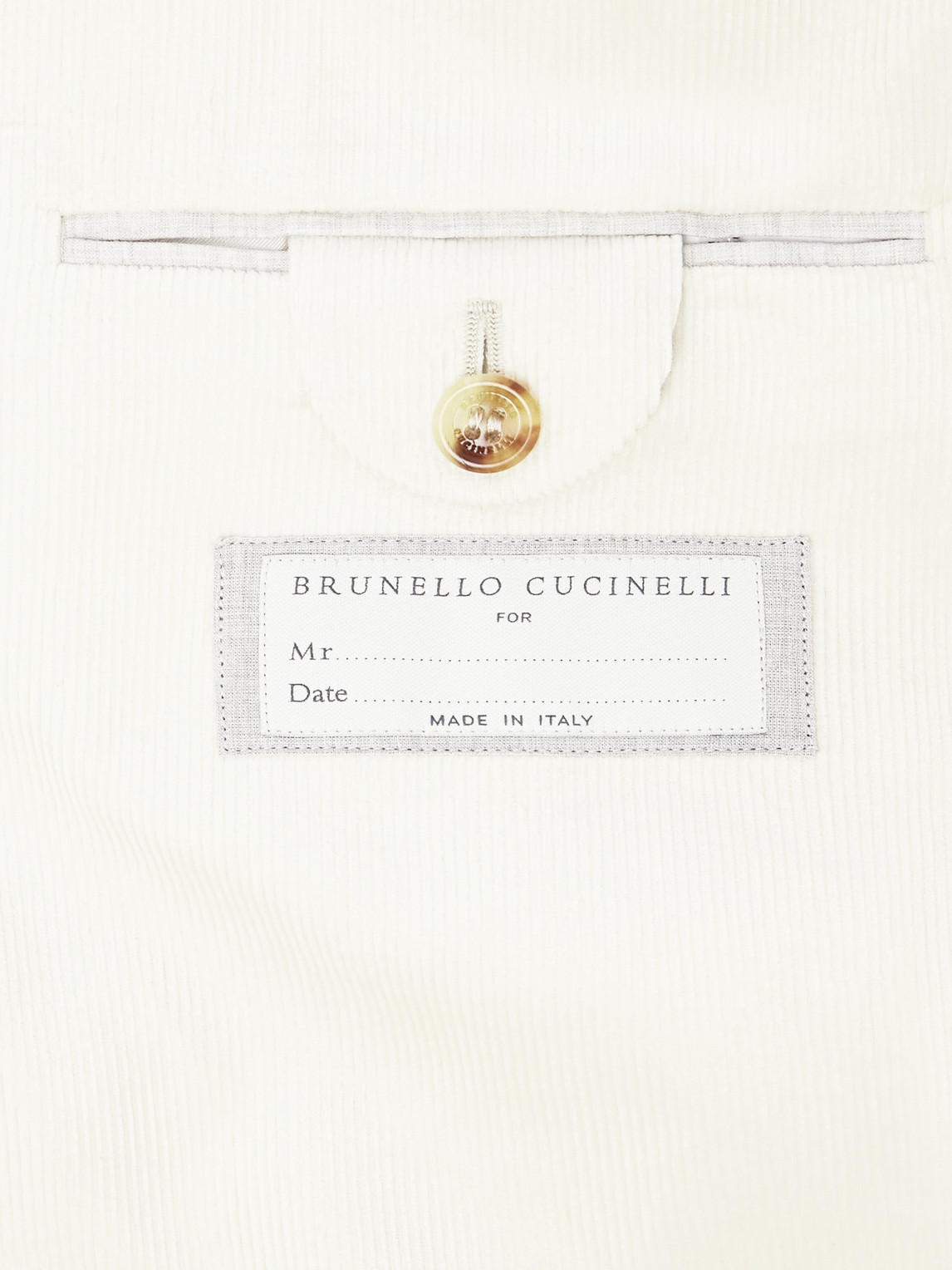 Brunello Cucinelli Double-breasted Pinstriped Wool And Cotton-blend Twill Blazer In White
