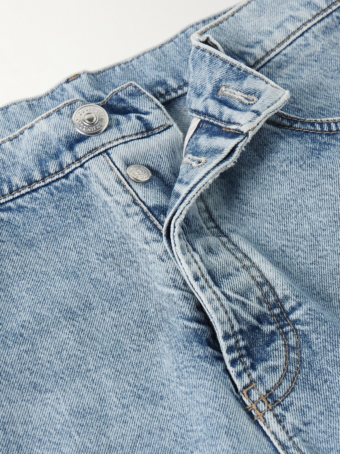 Brunello Cucinelli Stone Wash Traditional Fit Jean In Blue