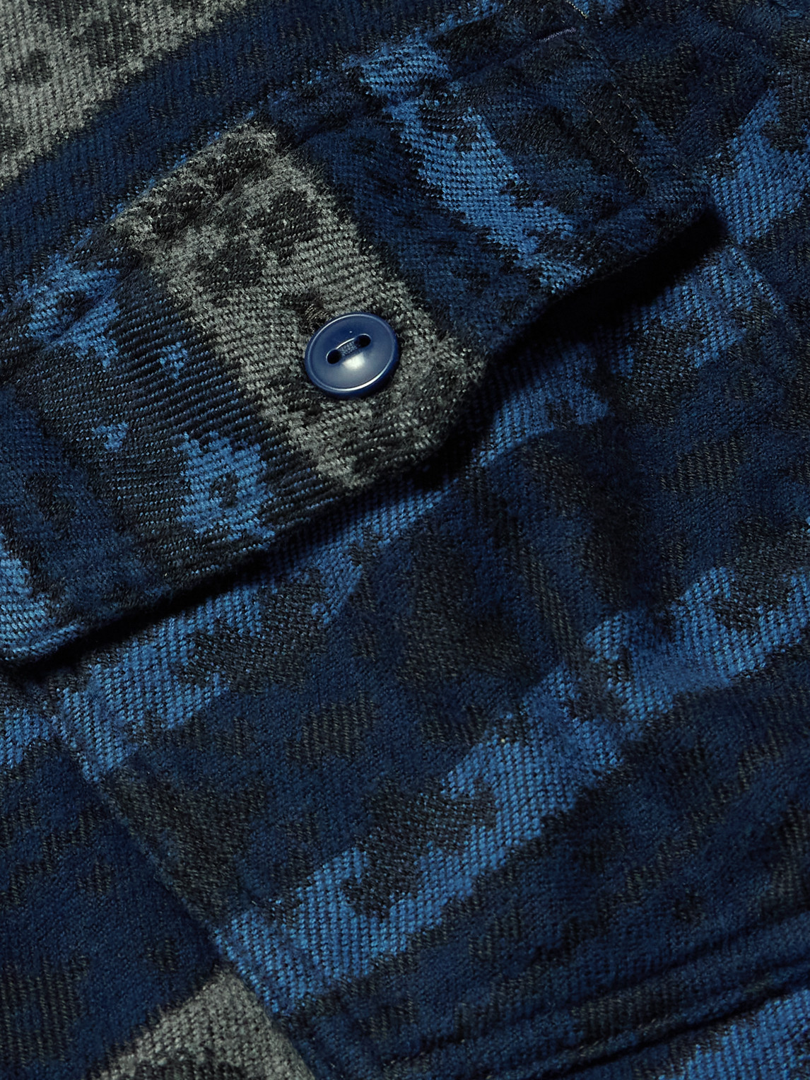 Rrl Cotton-jacquard Overshirt In Blue