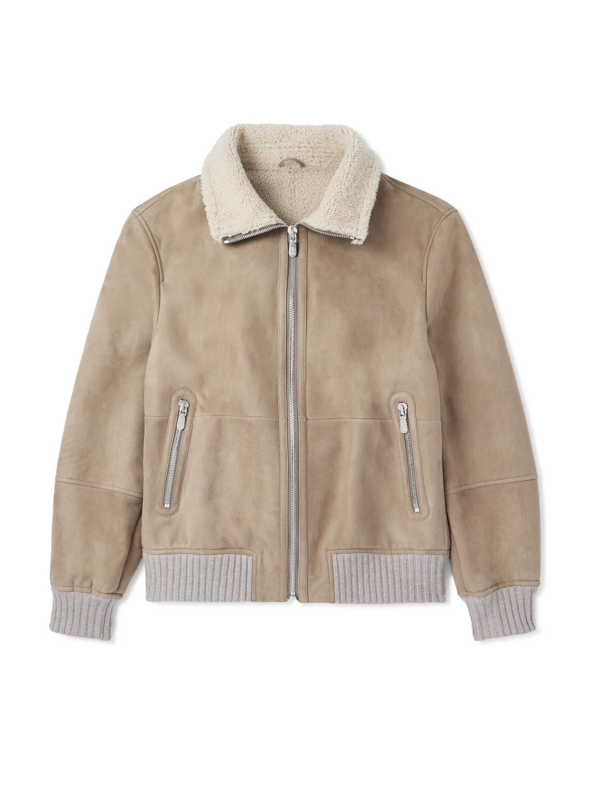 Cashmere-Trimmed Shearling Jacket