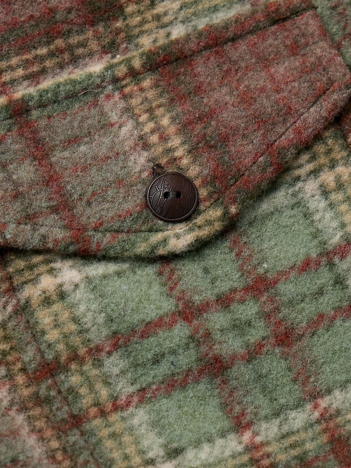 Rrl Percy Checked Wool-blend Felt Shirt In Multi