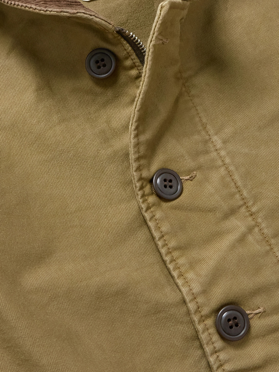 Rrl Corduroy-trimmed Cotton Jacket In Green