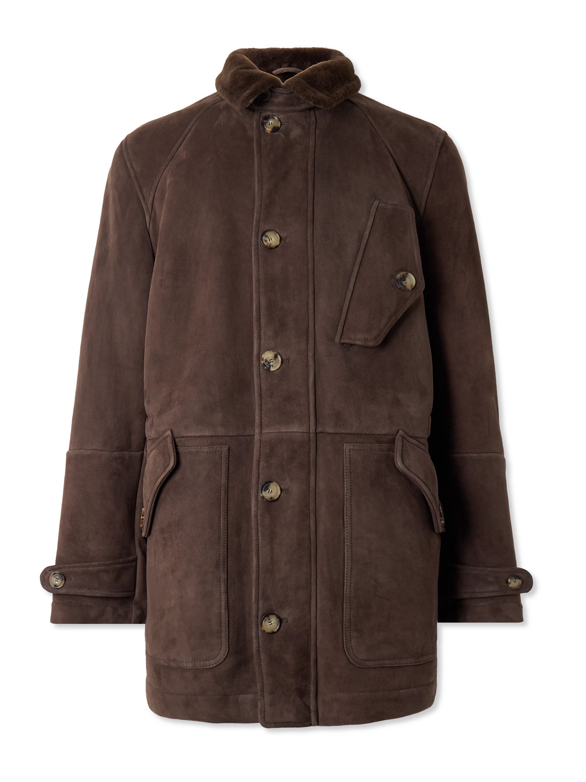 Brunello Cucinelli Shearling Jacket In Brown