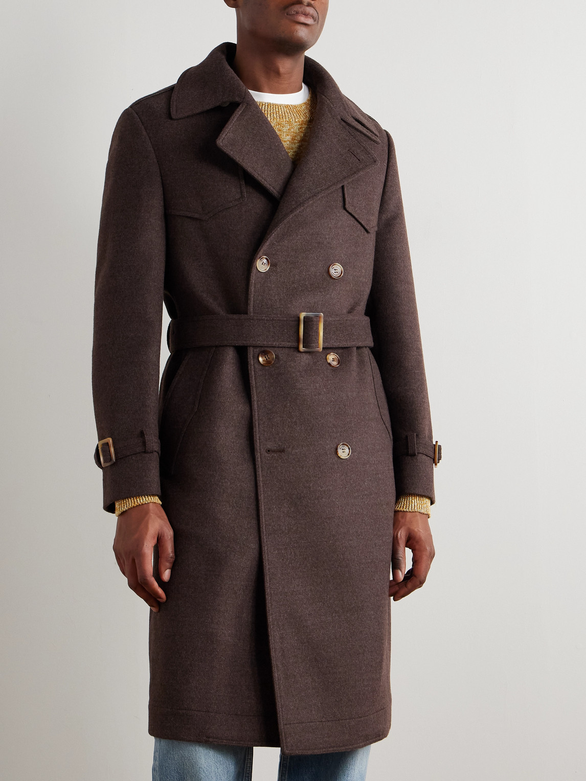 Brunello Cucinelli Belted Wool Coat