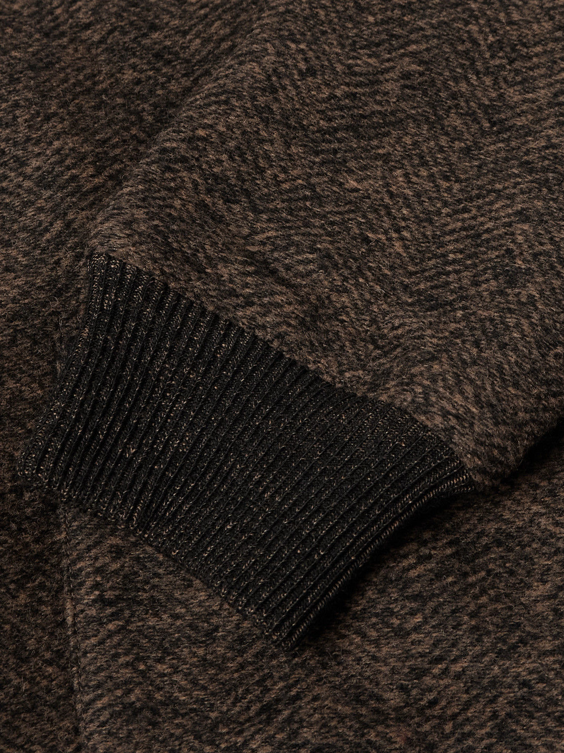 Rrl Angus Herringbone Cardigan In Brown