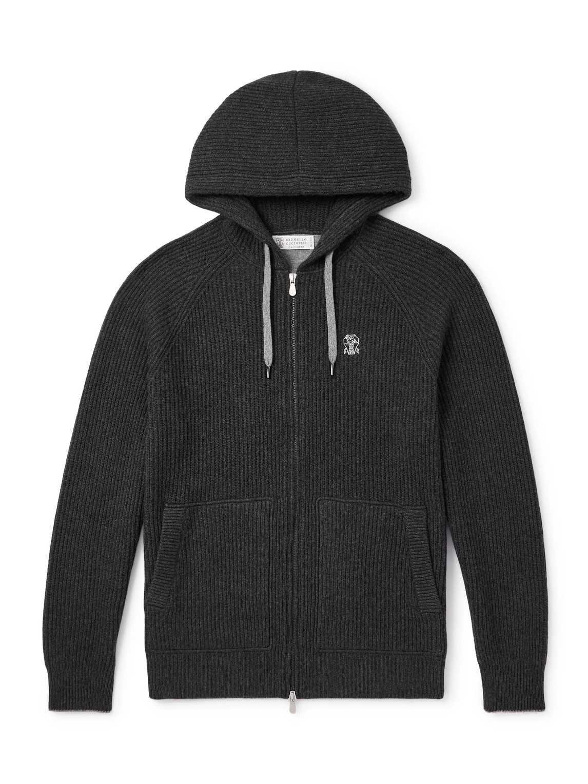 Brunello Cucinelli Cashmere Zip-up Hoodie Featuring Drawstring Hood