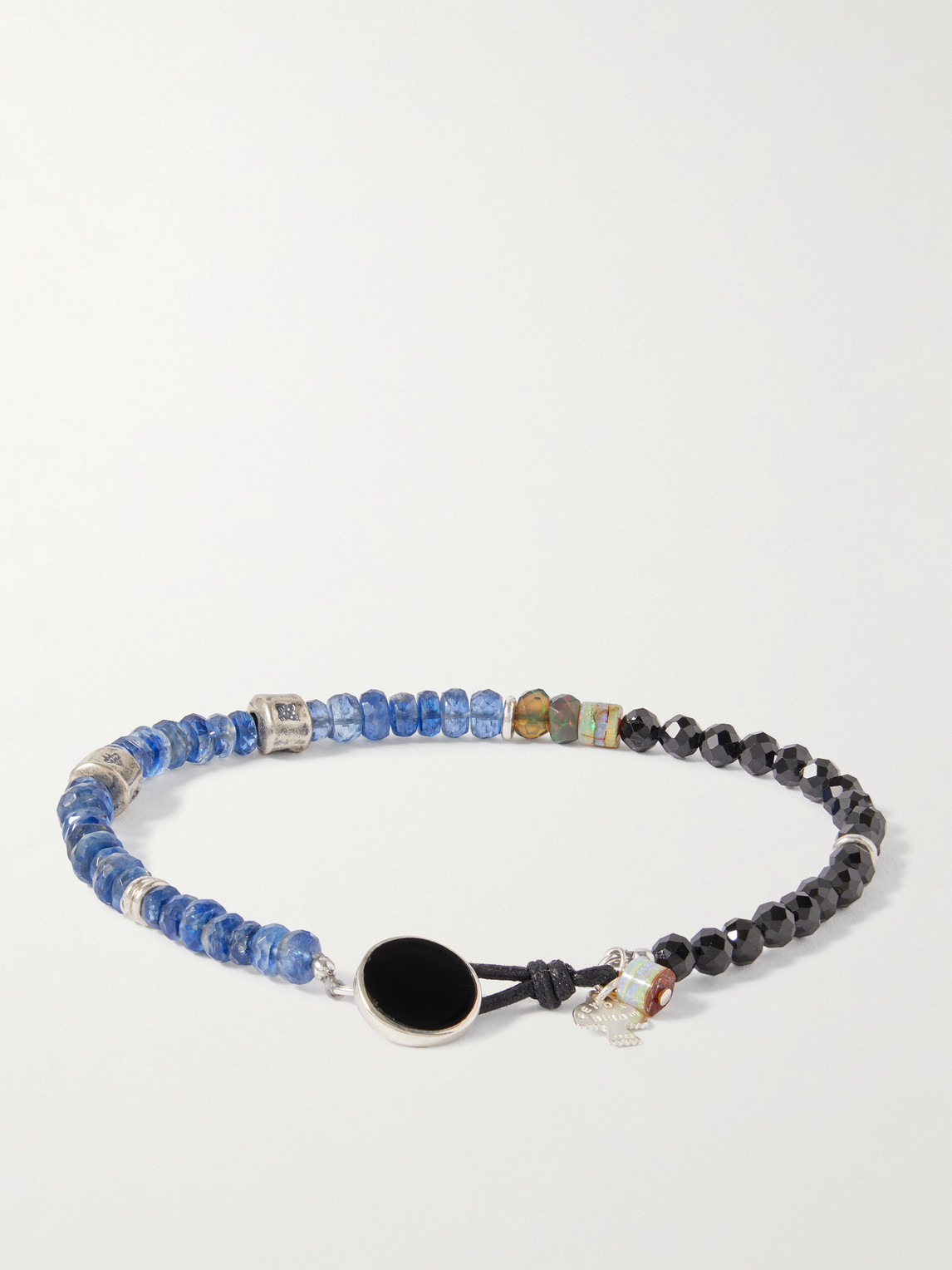Peyote Bird Halfdays Silver Multi-stone Beaded Bracelet In Blue