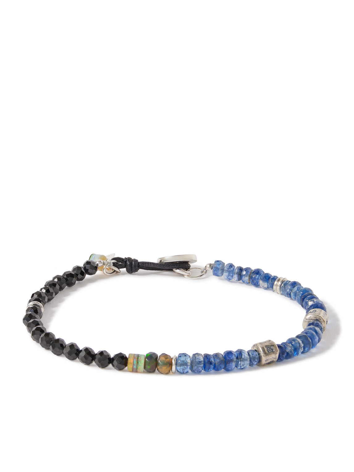 Peyote Bird Halfdays Silver Multi-stone Beaded Bracelet In Blue