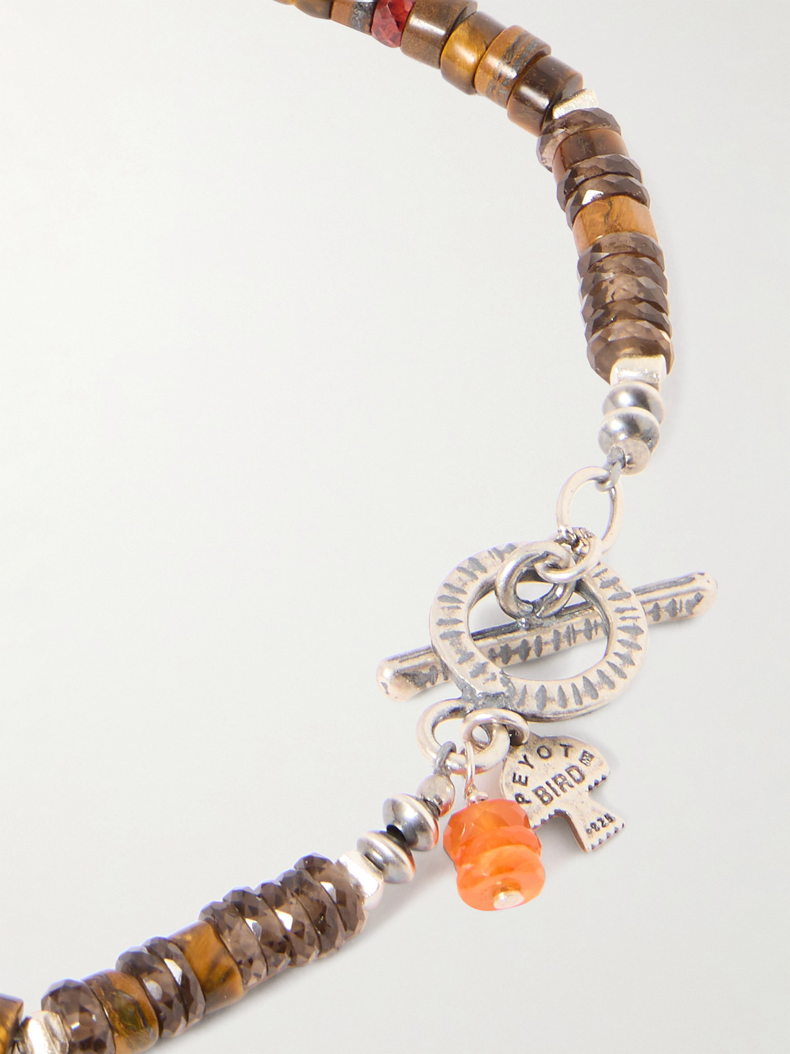 Peyote Bird Vero Sterling Silver Multi-stone Beaded Bracelet In Pink