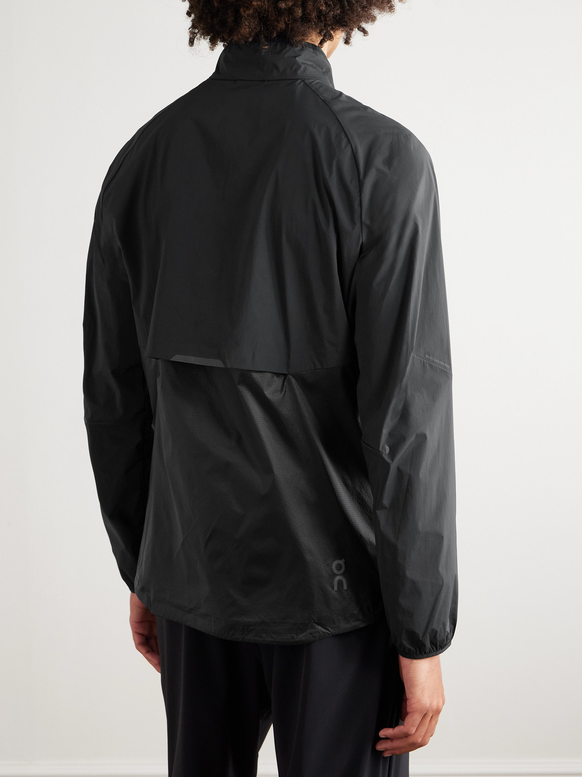 On Weather Slim-fit Logo-print Recycled-shell And Micro-ripstop Jacket In Blue
